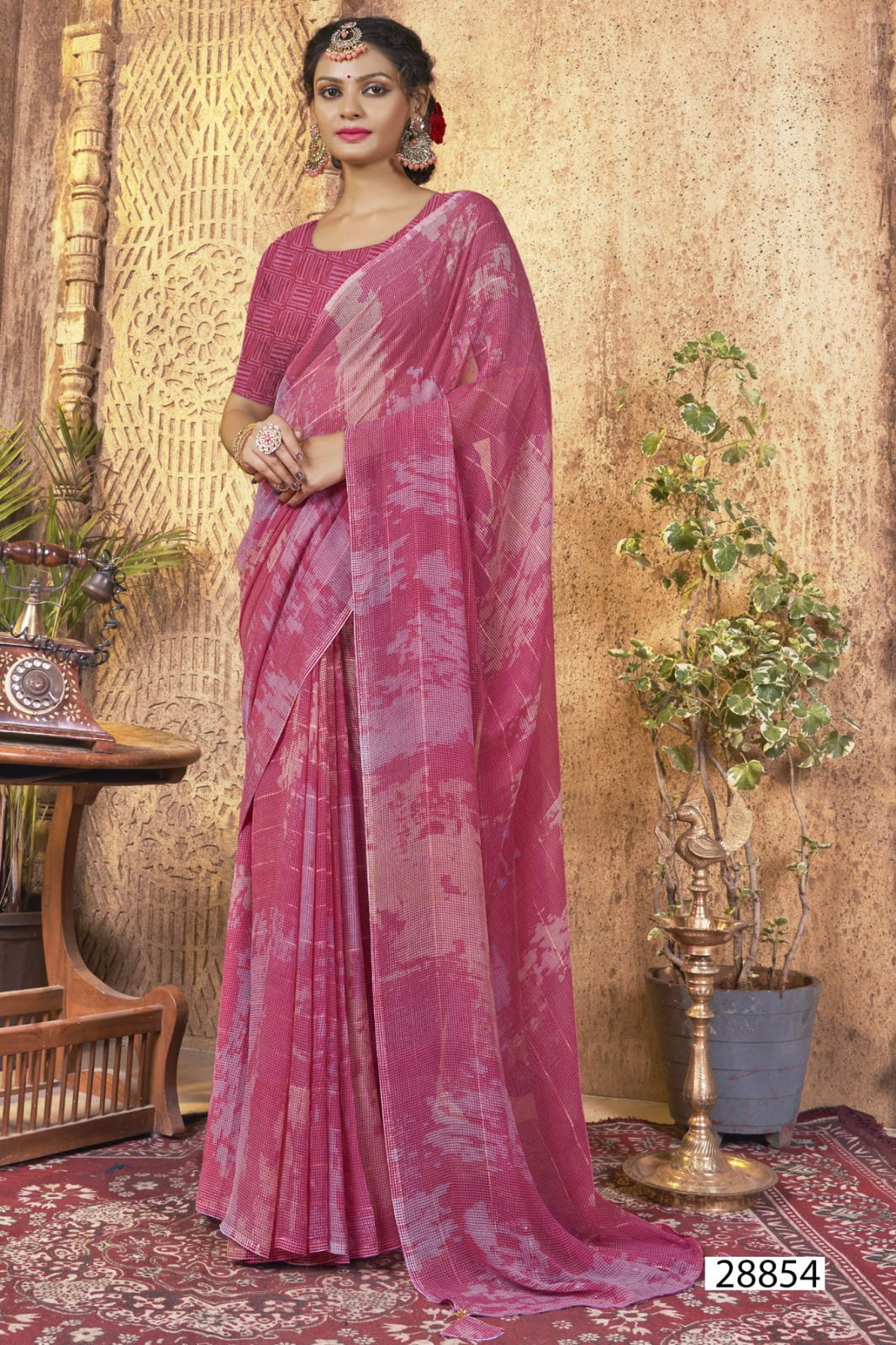 Eesha Vol 3 By Vallabhi Daily Wear Georgette Sarees Wholesale Clothing Suppliers In India
